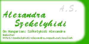 alexandra szekelyhidi business card